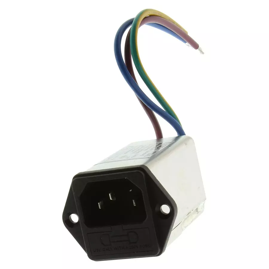 CORCOM - TE CONNECTIVITY POWER ENTRY MODULE, EMI, 6A, 250VAC, 6EGG8C-1