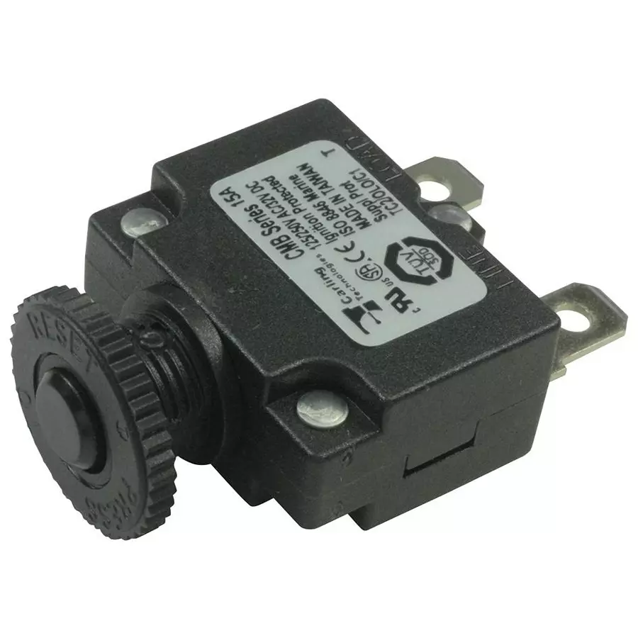 CARLING TECHNOLOGIES CIRCUIT BREAKER, THERMAL, 1P, 250V, 15A, CMB-153-11C3N-B-A