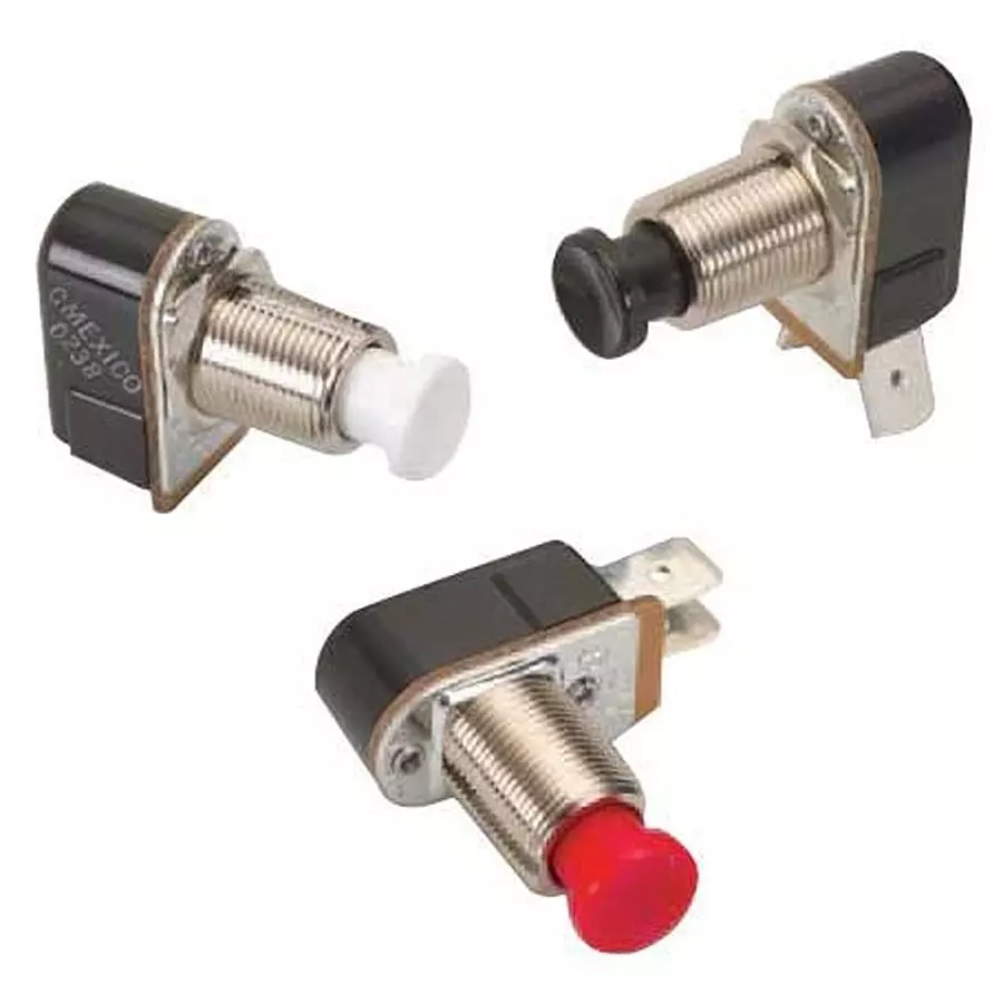 CARLING TECHNOLOGIES SWITCH, PUSHBUTTON, SPST, 6A, 250V, P27B-RD