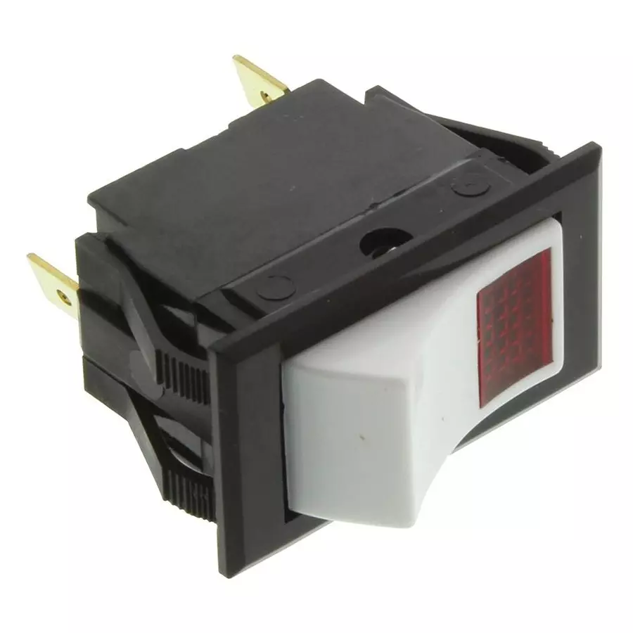 CARLING TECHNOLOGIES ILLUMINATED ROCKER SWITCH,SPST,ON-NONE-ON,15A, LTILA51-6S-WH-RC-NBL/12V