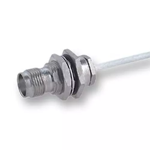 HUBER+SUHNER RF COAXIAL, TNC, JACK, 50 OHM, PANEL, 24"TNC-50-2-1/133"NE