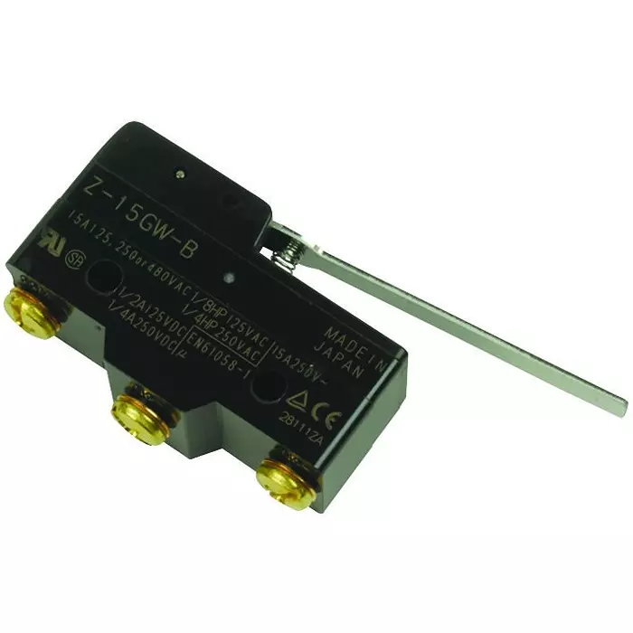 OMRON MICROSWITCH, SPDT, 15A, 250V/14V, 0.69N, Z-15GW-B