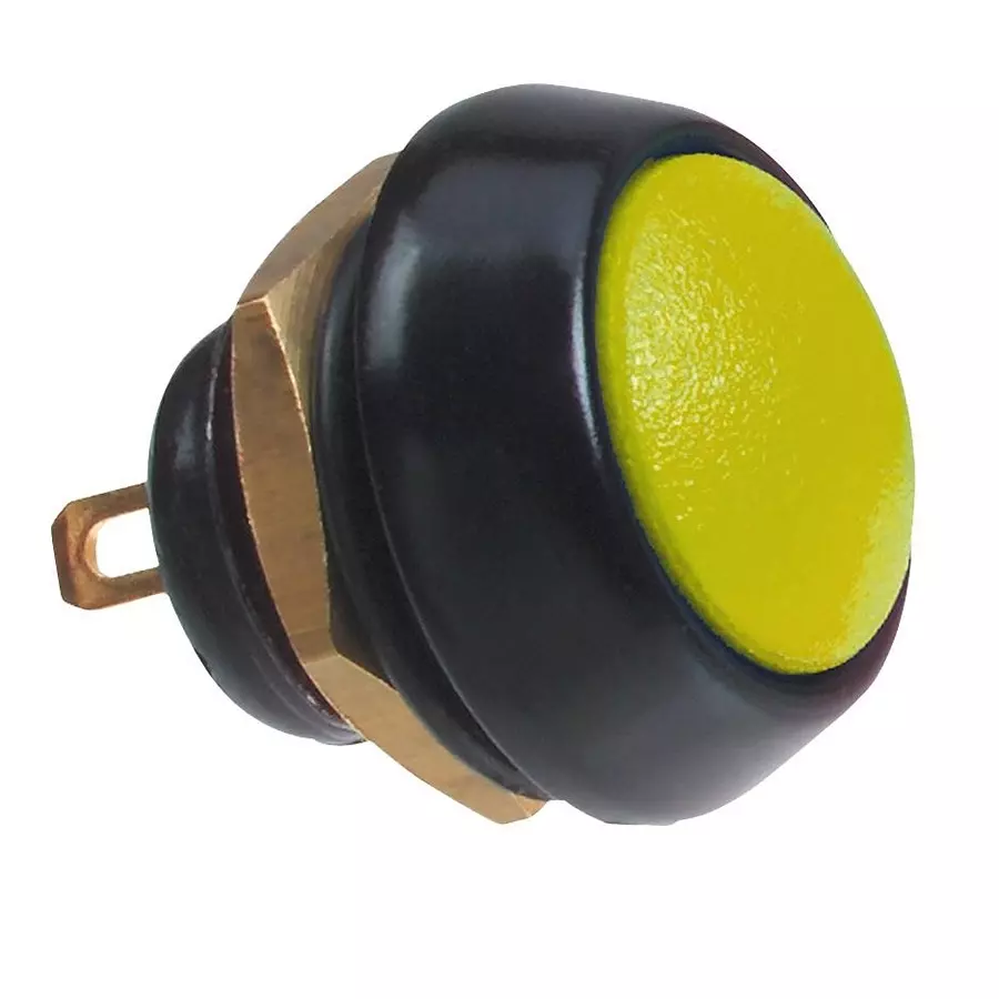 ITW SWITCHES SWITCH, SPNO, ROUND, YELLOW, 59-115