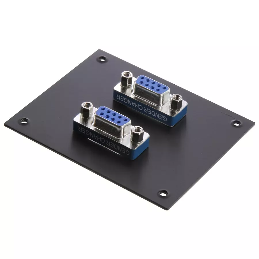 L-COM CONNECTOR, VIDEO PATCH PANEL, 2PORT, USP2DB9FB
