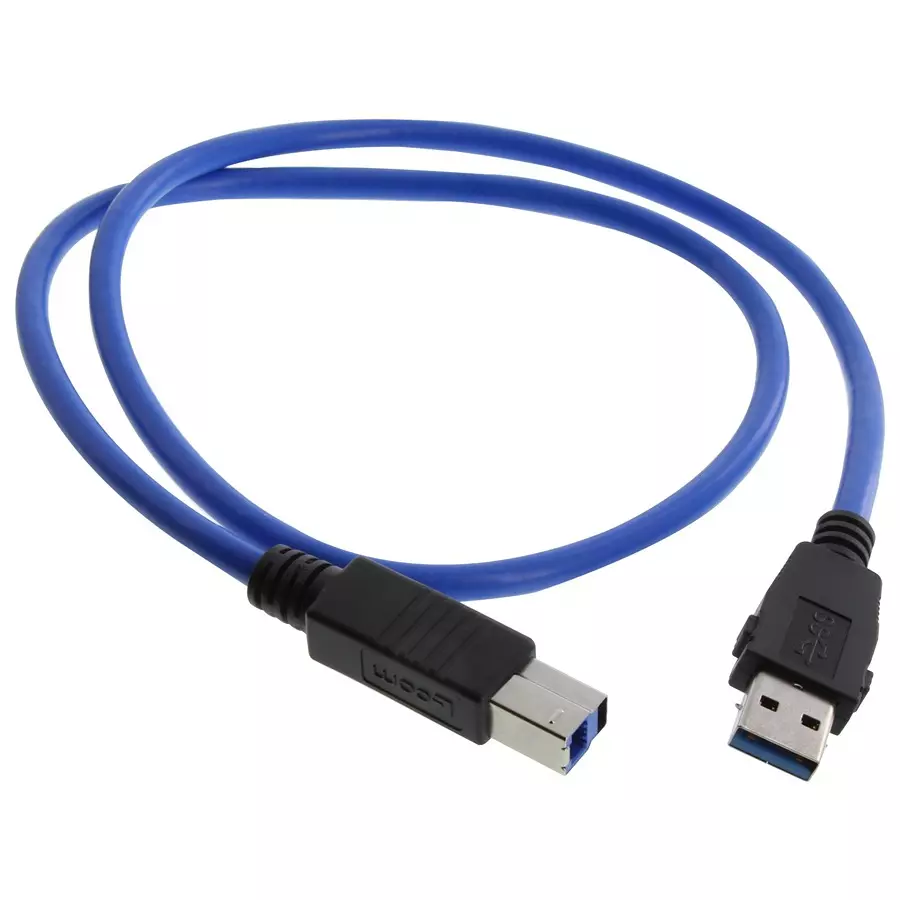 L-COM USB CABLE, 3.0 A PLUG-B PLUG, 29.6", U3A00006-075M