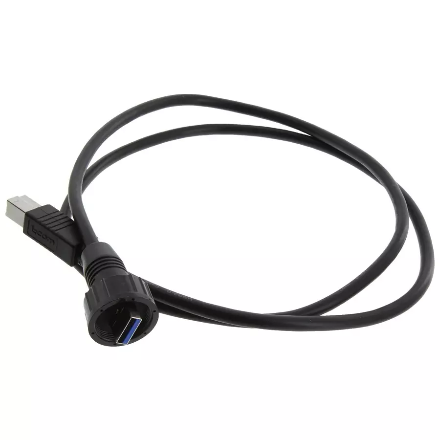 L-COM USB CABLE, 3.0 A PLUG-B PLUG, 3.3FT, U3A00006-1M
