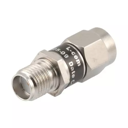 L-COM RF ATTENUATOR, SMA PLUG-JACK, 50 OHM, LCAT1005-09