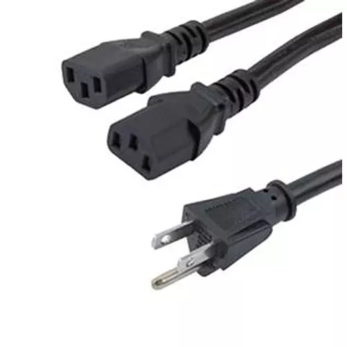 L-COM PWR CORD, N5-15P-2X IEC C13, 4 , 15A, N515P-C132-15-4F