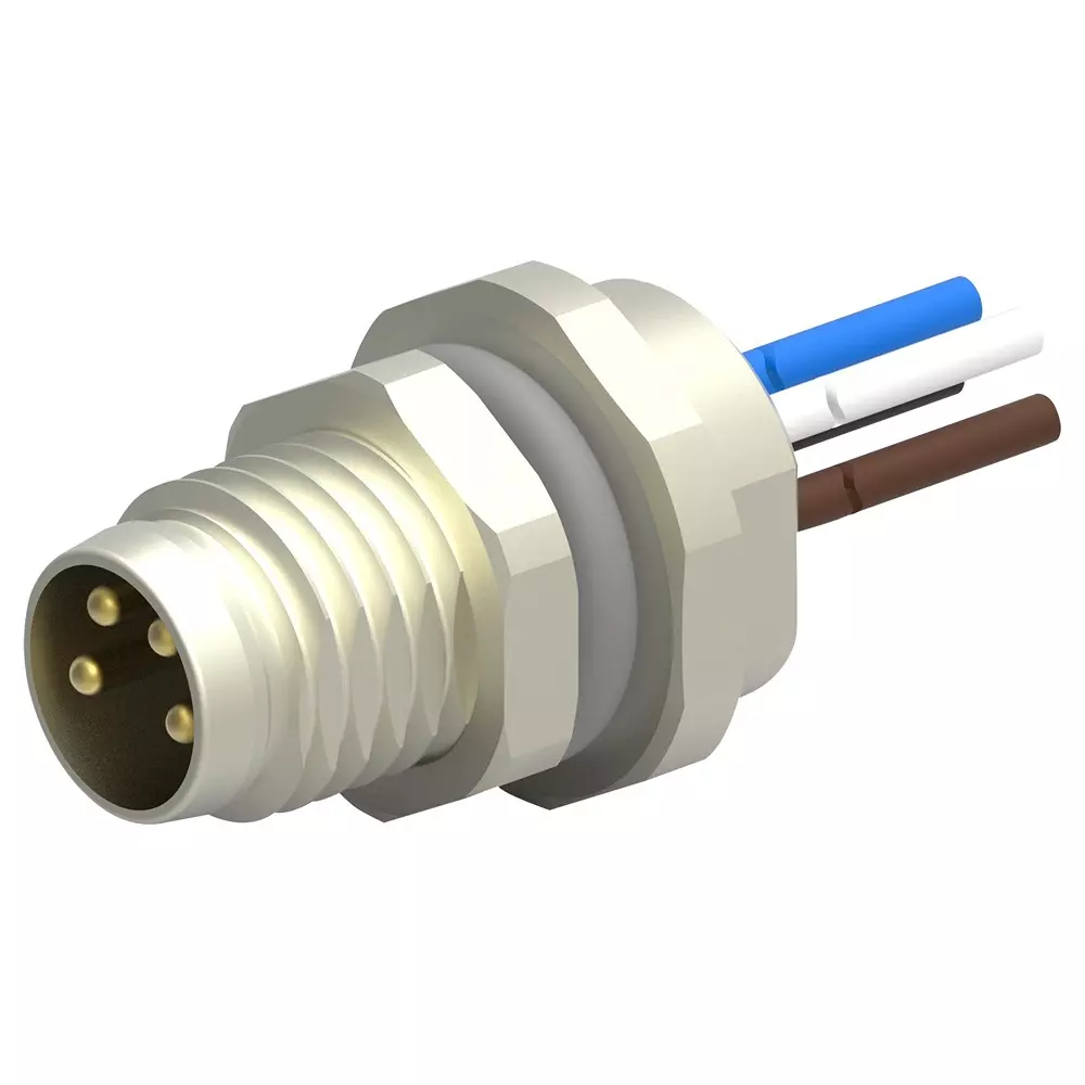 TE CONNECTIVITY Sensor Cord, 4P M8 Plug-Free End, 0.2M, T4070014041-001