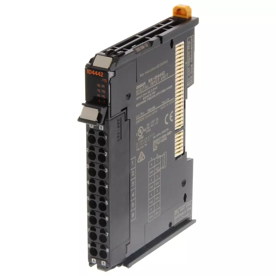 OMRON INDUSTRIAL AUTOMATION Digital I/P Mod, 8 I/P, Pnp, 24Vdc, NX-ID4442