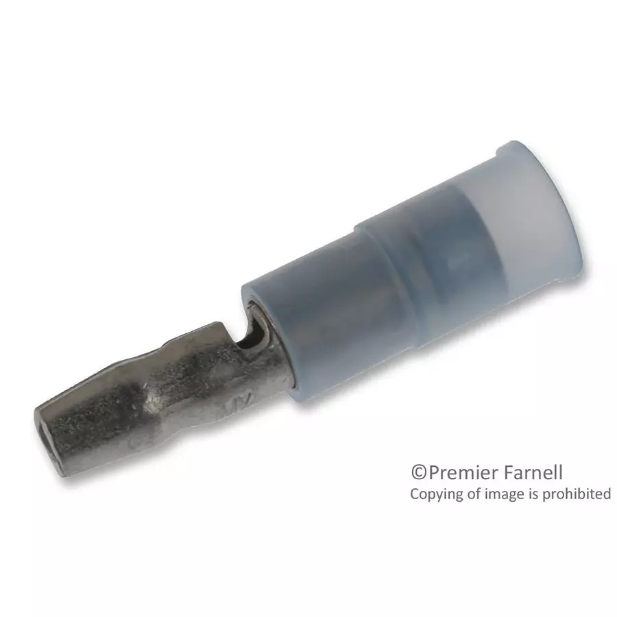 MOLEX TERMINAL, MALE BULLET, 3.96MM, CRIMP, BLUE, 19035-0012