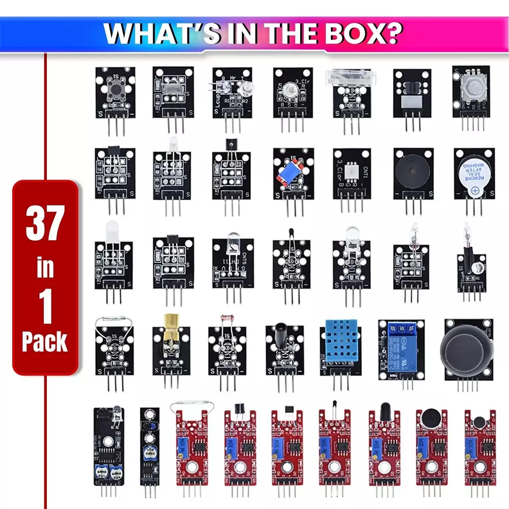 amiciSense 37-in-1 Sensor Module Kit for Raspberry Pi – Comprehensive IoT Starter Set