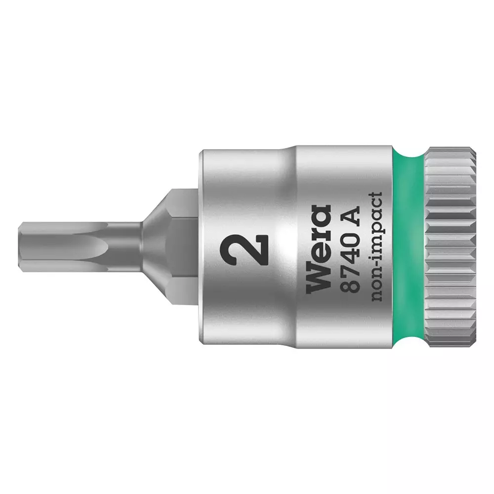 WERA Bit Socket, Hex, Size 2mm, 28mm, 8740 2 X 28mm