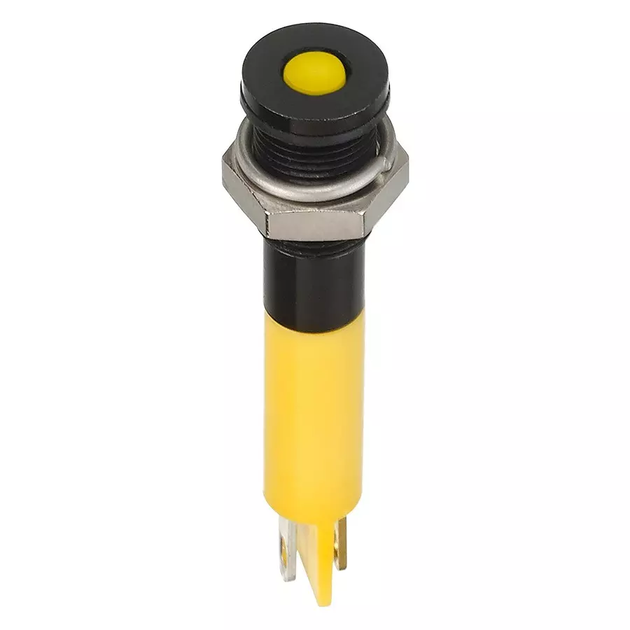 APEM Led Indicator, Panel, 6mm, Yellow, 24VDC, Q6F1BXXY24E