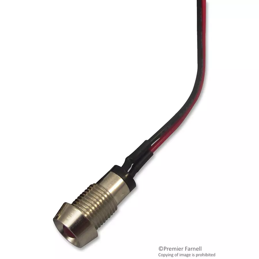 MARL Led Indicator, Panel, Red, 2V, 573-502-04-40