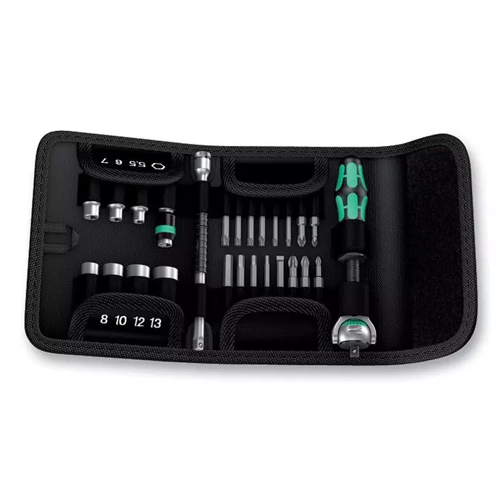 WERA Ratchet Set, 1/4", Metric, 26-Pc, KRAFTFORM KOMPAKT ZYKLOP 1/4"
