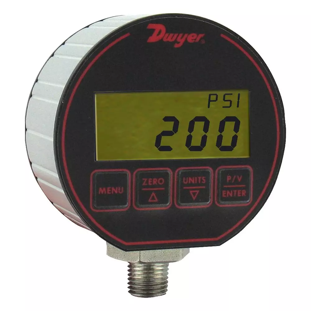 DWYER Pressure Gauge, 300Psi, 1/4"Mnpt, DPG-107.