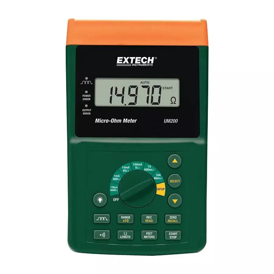 EXTECH INSTRUMENTS Micro-Ohm Meter, 0.06-6000 Ohm, UM200