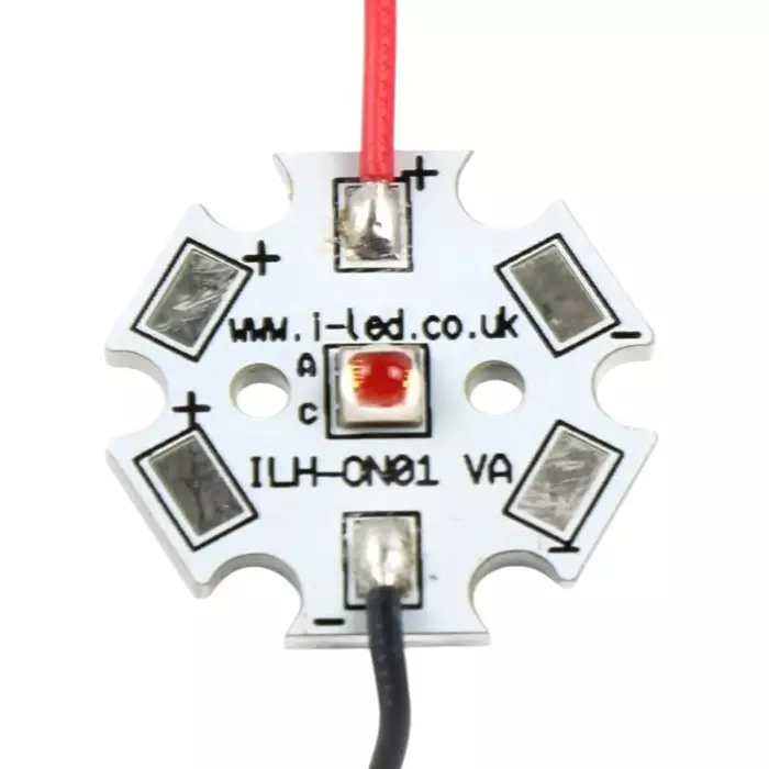 Intelligent LED Solutions P2720 LED Array, 1 Red LED, IHH-OG01-HYRE-SC231-WIR200.