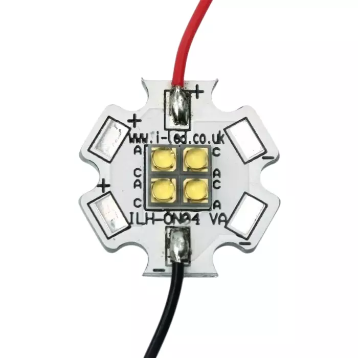 Intelligent LED Solutions OSLON Square 4+ PowerStar LED Array, 4 Deep Blue LED, IHH-OG04-DEBL-SC221-WIR200.