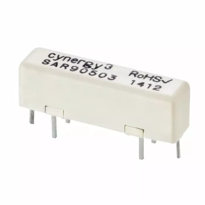 SENSATA / CYNERGY3 PCB Mount Reed Relay 5V DC Coil SPST 20V DC Max 0.5 A Max 140Ω, SAR90503