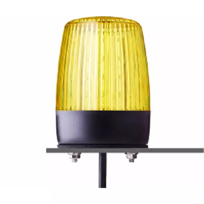 AUER Signal PCH Series Yellow Multiple Effect Beacon 24 V AC/DC Base Mount LED Bulb IP67 IP69, PCH