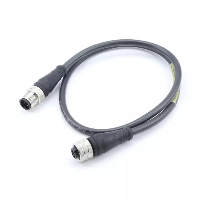 Brad from Molex Straight Male 4 Way M12 to Straight Female 4 Way M12 Sensor Actuator Cable 1m, 1200070473