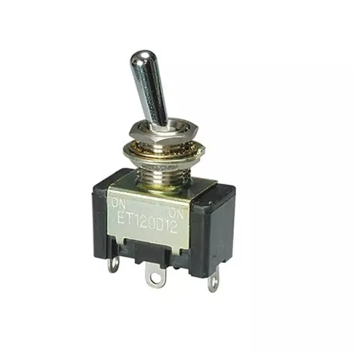 NIDEC COPAL ELECTRONICS GMBH Toggle Switch PCB Mount On-On DPDT Solder Terminal, ET215N12-Z