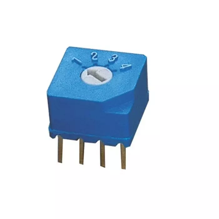 NIDEC COPAL ELECTRONICS GMBH S-2050 Series Rotary Selector Switch 4 Position 100 mA Pin Terminal, S-2050 (Pack of 10 Pcs)