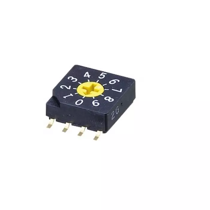NIDEC COPAL ELECTRONICS GMBH SC-2000 Series BCD Rotary Switch 10 Position 100 mA Gull Wing Terminal, SC-2210TB
