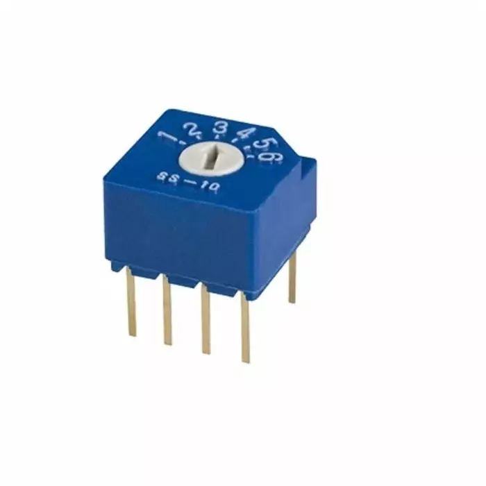 NIDEC COPAL ELECTRONICS GMBH SS-10 Series Rotary Selector Switch 6 Position 100 mA Pin Terminal, SS-10-16NP-E (Pack of 2 Pcs)