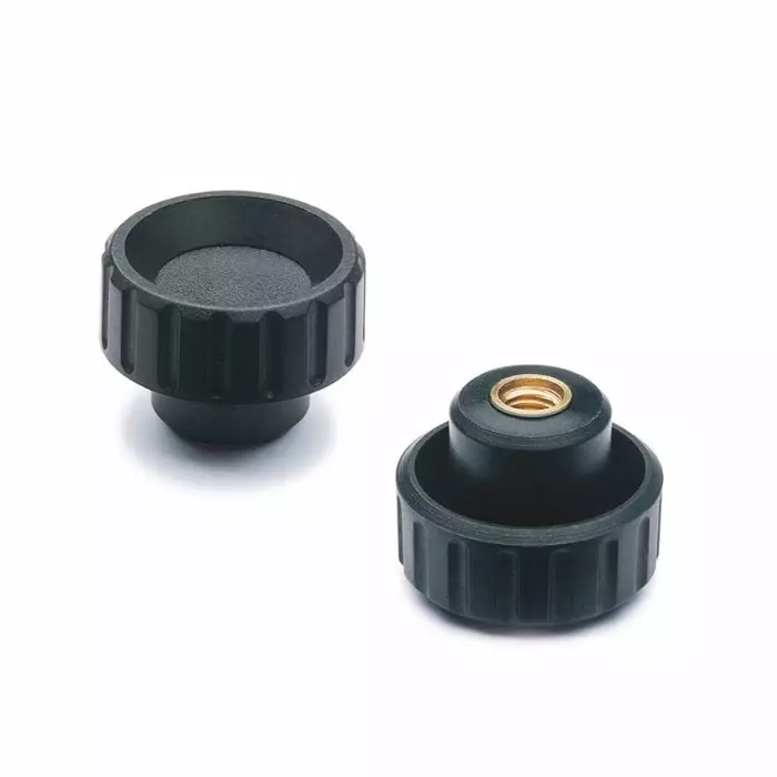 Elesa Polyamide Based Technopolymer Round Knob M6 Blind Hole, 6621 (Pack of 10 Pcs)