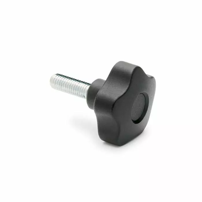 Elesa Polypropylene Based Technopolymer Knob M8 x 20 Threaded Stud, 69961-C9 (Pack of 5 Pcs)