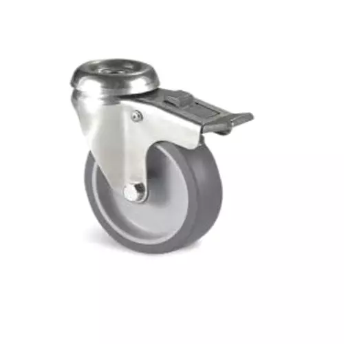 Guitel Hervieu Braked Swivel Castor Wheel 80 Kg Capacity 125 mm Wheel, JP3OD125-325L