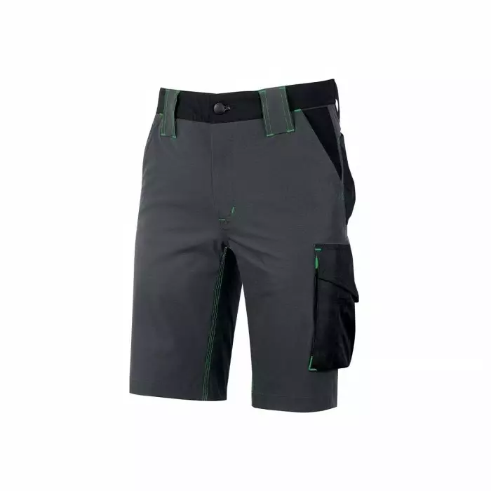 UPower FUTURE Asphalt Grey Green 14% Spandex 86% Nylon Work Shorts, WFU196RL-4XL