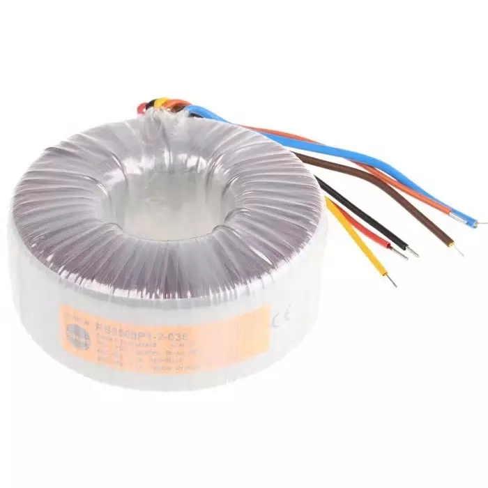 Nuvotem Talema Toroidal Transformer 230V AC 2 x 35V AC 500VA 2 Output, 0500P1-2-035