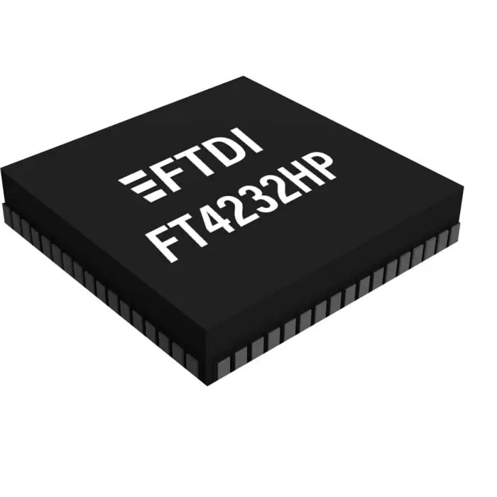 FTDI USB Controller 4-Channel 12 Mbps USB 2.0 3.3 V 68-Pin QFN-68, FT4232HPQ-TRAY
