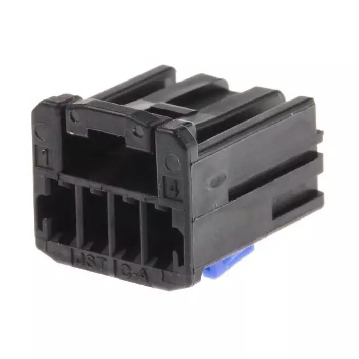 JST (JAPAN SOLDERLESS TERMINALS) Automotive Connector Socket Black Surface Mount 4 Way Crimp Termination, HCMPB-04-K (Pack of 5 Pcs)