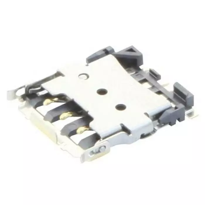 JST (JAPAN SOLDERLESS TERMINALS) 6 Way Flip Cover Smart Card Memory Card Connector With Solder Termination, SCZW-7SA-1K(HF) (Pack of 2500 Pcs)