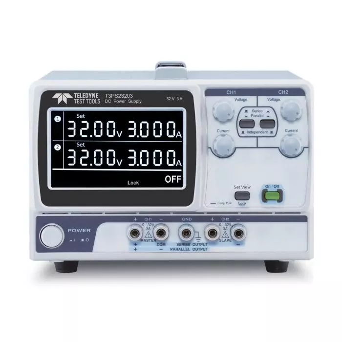 Teledyne LeCroy T3PS Series Digital Bench Power Supply 0-32V 0-3A 2-Output 192W, T3PS23203