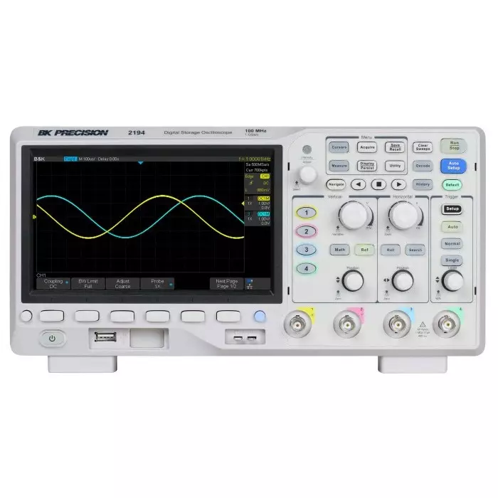 BK Precision 2194 Series 100 MHz Bench Oscilloscope 4 Analogue Channels - RS Calibrated, BK2194