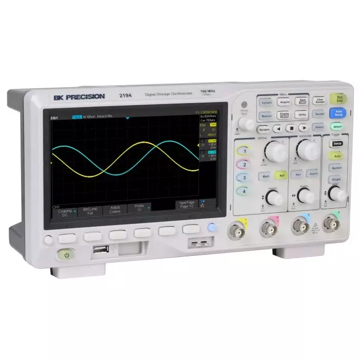 BK Precision 2194 Series 100 MHz Bench Oscilloscope 4 Analogue Channels - RS Calibrated, BK2194