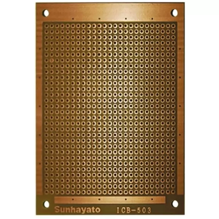 Sunhayato Matrix Board FR1 1mm Holes 2.54 x 2.54mm Pitch 95 x 72 x 1.6mm, ICB-503
