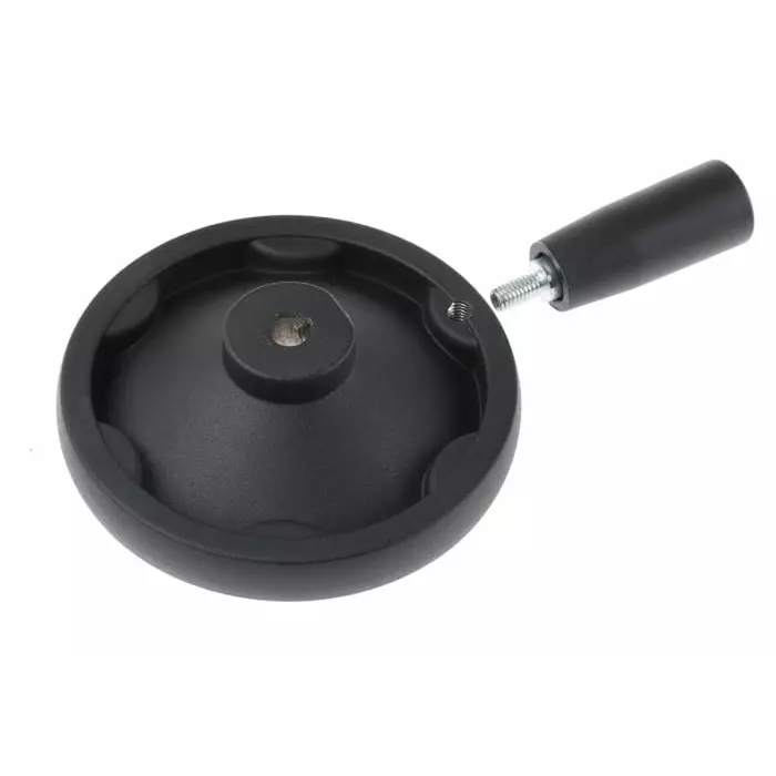 Rose+Krieger Black Die Cast Aluminium Hand Wheel 100 mm Diameter, 90913