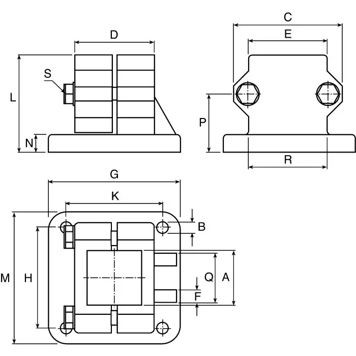 Rose+Krieger M8 Base Clamp Connecting Component Strut Profile 40 mm, 13400005020