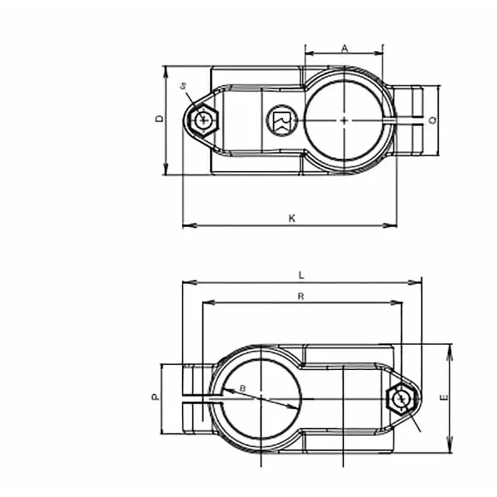 Rose+Krieger Cross Clamp Connecting Component Strut Profile 14 mm, 101 400 000200