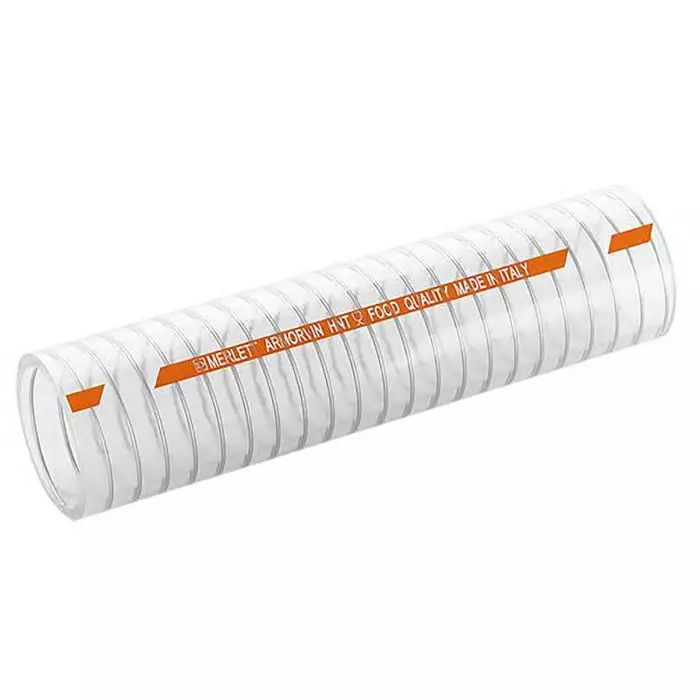 Merlett Plastics Armorvin T PVC Hose Pipe 50mm ID 61mm OD Clear 5m, 9130350500005