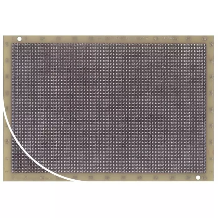 Roth Elektronik Double Sided Matrix Board FR4 With 40 x 60 1.02mm Holes 2.54 x 2.54mm Pitch 165.1 x 114.3 x 1.6mm, RE233-LF