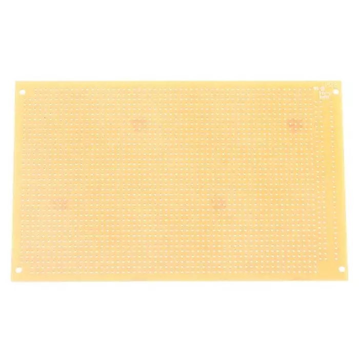 Roth Elektronik Single Sided DIN 41612 C Eurocard PCB FR2 With 37 x 55 1mm Holes, 2.54 x 2.54mm Pitch, 160 x 100 x 1.5mm, RE319-HP