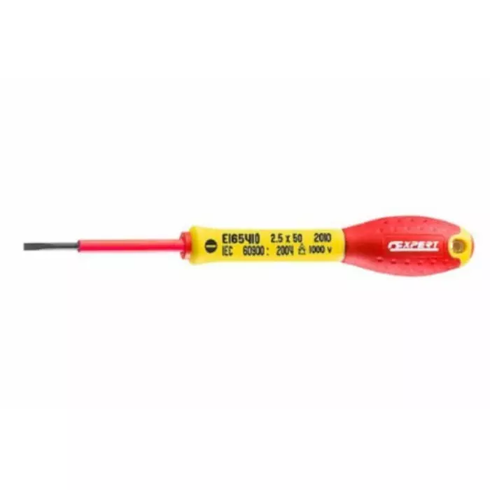 Expert by Facom Slotted Insulated Screwdriver 5 mm Slotted Head 2 mm Tip VDE/1000V, E165410